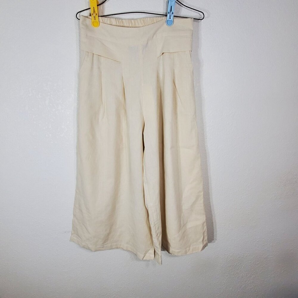 Komili Womens Wide Leg Palazzo Beige Pants Size Asian 2XL Dress Pants - Picture 7 of 12